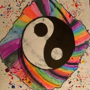 Yin and Yang ☯️ Painting done by hand